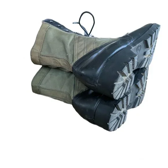 Vintage Men's Military Issue Green/Black Combat Boots - Size 8 - Picture 7 of 11